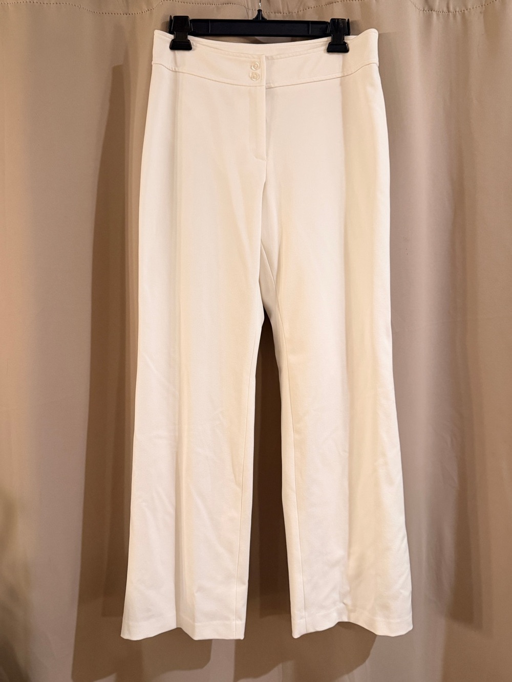 Catherine Stewart High-Rise Wide-Leg Women's Pants in White